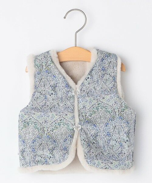 SHIPS / シップス ダウンジャケット・ベスト | SHIPS KIDS:85〜95cm / フェイクファー リバティ ベスト | 詳細2