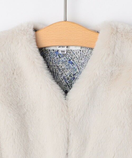 SHIPS / シップス ダウンジャケット・ベスト | SHIPS KIDS:85〜95cm / フェイクファー リバティ ベスト | 詳細4