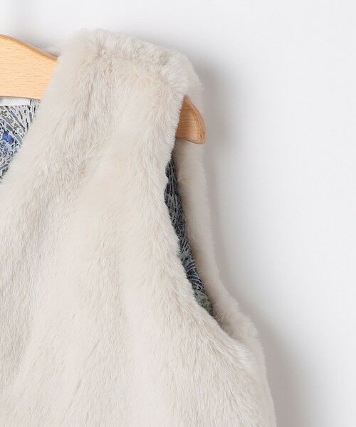 SHIPS / シップス ダウンジャケット・ベスト | SHIPS KIDS:85〜95cm / フェイクファー リバティ ベスト | 詳細5