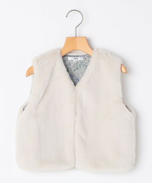 SHIPS / シップス ダウンジャケット・ベスト | SHIPS KIDS:100〜140cm / フェイクファー リバティ ベスト | 詳細9
