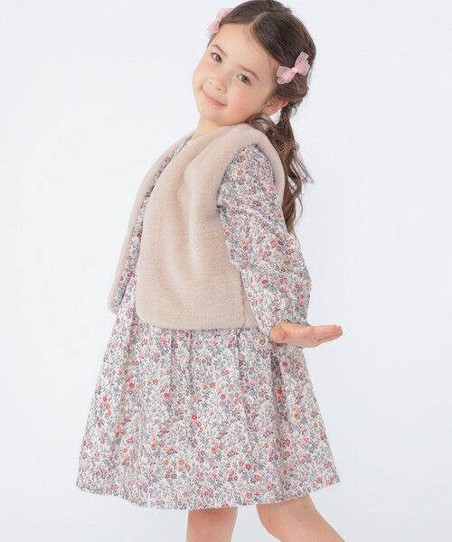 SHIPS / シップス ダウンジャケット・ベスト | SHIPS KIDS:100〜140cm / フェイクファー リバティ ベスト | 詳細13