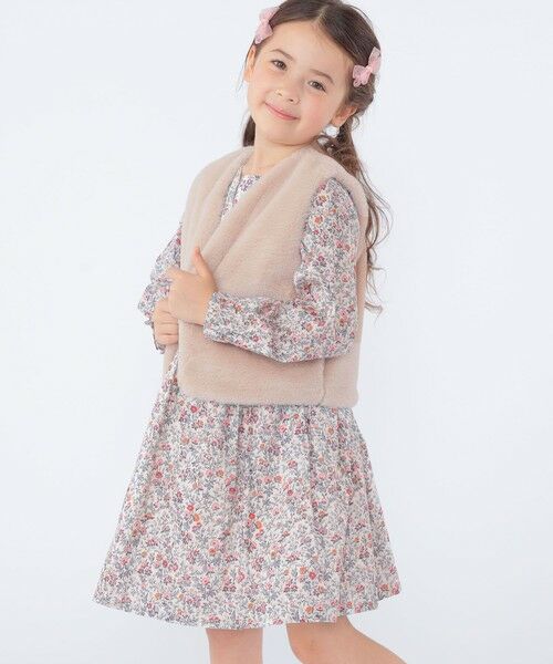 SHIPS / シップス ダウンジャケット・ベスト | SHIPS KIDS:100〜140cm / フェイクファー リバティ ベスト | 詳細15