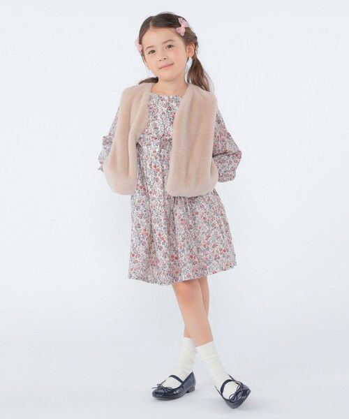 SHIPS / シップス ダウンジャケット・ベスト | SHIPS KIDS:100〜140cm / フェイクファー リバティ ベスト | 詳細16