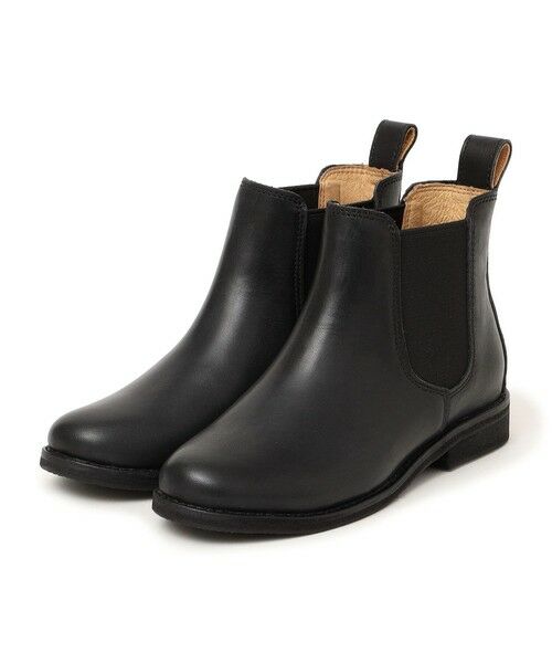 SHIPS / シップス ブーツ(ロング丈) | SHIPS KIDS:レザー サイド ゴア ブーツ(ブラック)