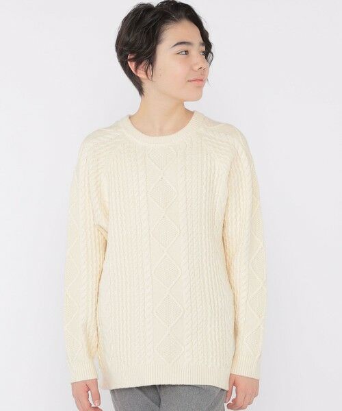 SHIPS / シップス シャツ・ブラウス | SHIPS KIDS:140〜160cm /〈洗濯機可能〉ケーブル ニット | 詳細2