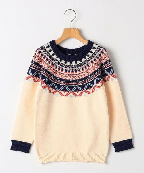 SHIPS / シップス シャツ・ブラウス | SHIPS KIDS:100〜130cm /〈洗濯機可能〉フェアアイル ニット(オフホワイト)