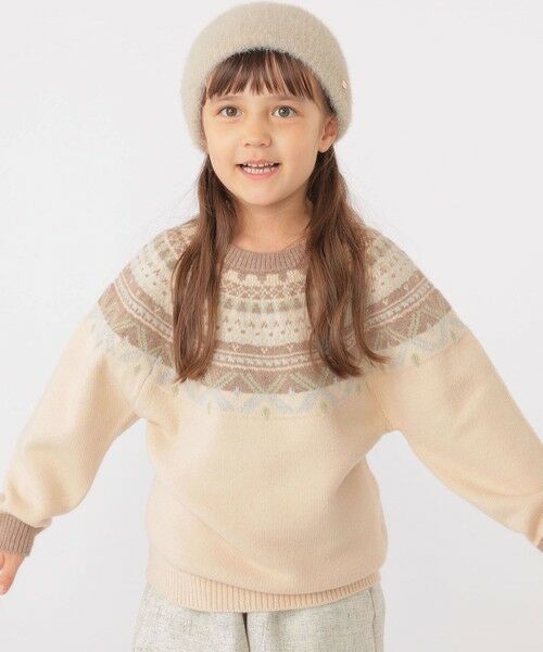 SHIPS / シップス シャツ・ブラウス | SHIPS KIDS:100〜130cm /〈洗濯機可能〉フェアアイル ニット(ベージュ)