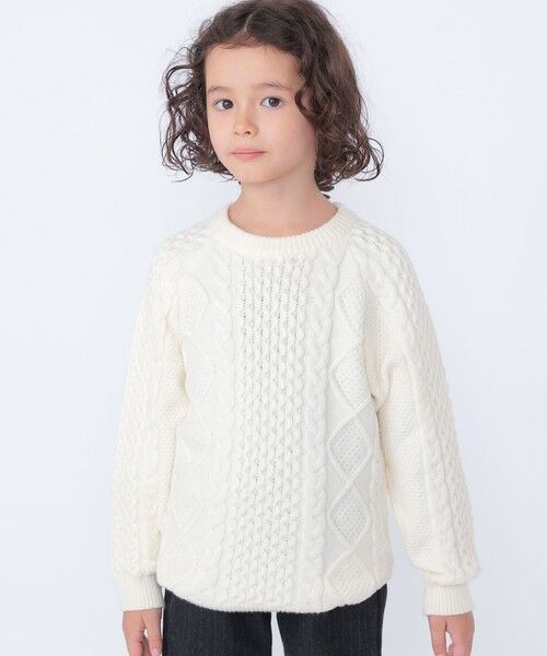 SHIPS / シップス ニット・セーター | SHIPS KIDS:100〜130cm /〈洗濯機可能〉ケーブル ニット | 詳細8