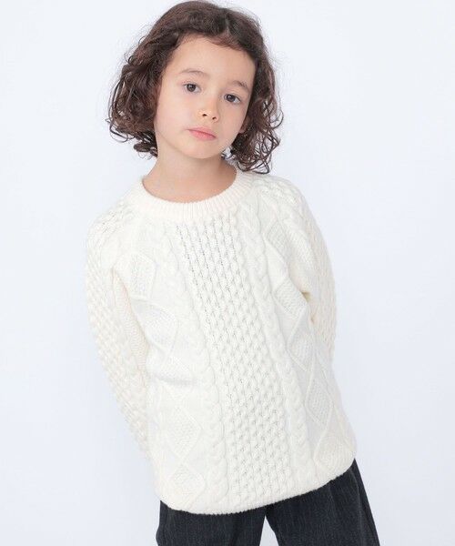 SHIPS / シップス ニット・セーター | SHIPS KIDS:100〜130cm /〈洗濯機可能〉ケーブル ニット | 詳細9