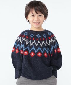 SHIPS / シップス ニット・セーター | SHIPS KIDS:100〜130cm /〈洗濯機可能〉フェアアイル柄 ニット