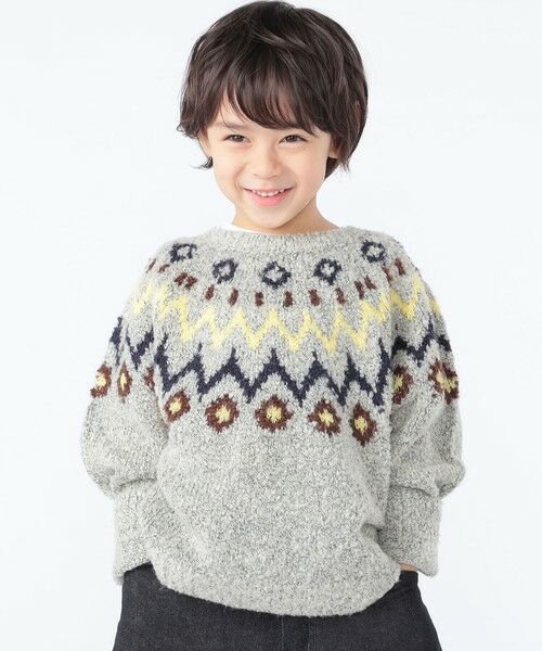 SHIPS / シップス ニット・セーター | SHIPS KIDS:100〜130cm /〈洗濯機可能〉フェアアイル柄 ニット | 詳細2