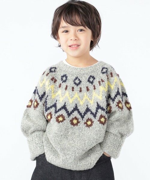 SHIPS / シップス ニット・セーター | SHIPS KIDS:100〜130cm /〈洗濯機可能〉フェアアイル柄 ニット | 詳細3