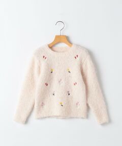 SHIPS / シップス ニット・セーター | SHIPS KIDS:80〜90cm / 〈洗濯機可能〉シャギー エンブロイダリー ニット