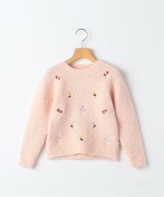 SHIPS / シップス ニット・セーター | SHIPS KIDS:80〜90cm / 〈洗濯機可能〉シャギー エンブロイダリー ニット