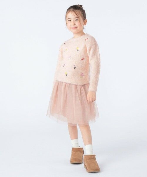 SHIPS / シップス ニット・セーター | SHIPS KIDS:100〜130cm /〈洗濯機可能〉シャギー エンブロイダリー ニット | 詳細6