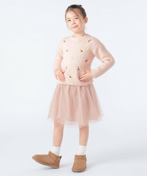 SHIPS / シップス ニット・セーター | SHIPS KIDS:100〜130cm /〈洗濯機可能〉シャギー エンブロイダリー ニット | 詳細7