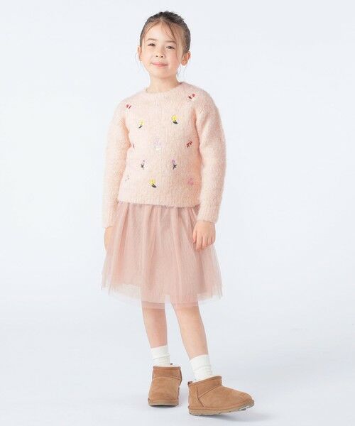 SHIPS / シップス ニット・セーター | SHIPS KIDS:100〜130cm /〈洗濯機可能〉シャギー エンブロイダリー ニット | 詳細8