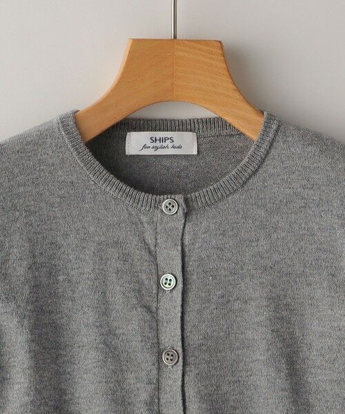 SHIPS / シップス カーディガン・ボレロ | SHIPS KIDS:100〜130cm / 14GG クルーネック カーディガン | 詳細2