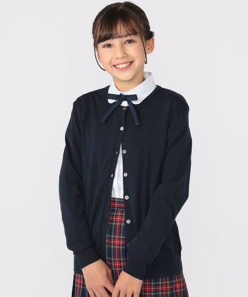 SHIPS / シップス カーディガン・ボレロ | SHIPS KIDS:140〜150cm / 14GG クルーネック カーディガン | 詳細2