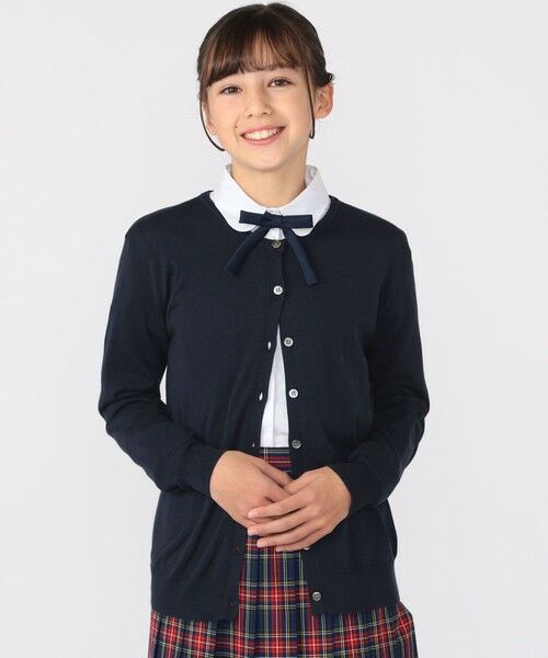 SHIPS / シップス カーディガン・ボレロ | SHIPS KIDS:140〜150cm / 14GG クルーネック カーディガン | 詳細3