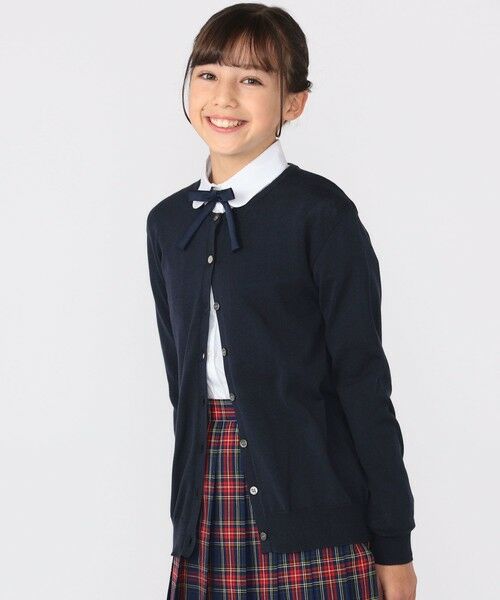 SHIPS / シップス カーディガン・ボレロ | SHIPS KIDS:140〜150cm / 14GG クルーネック カーディガン | 詳細4