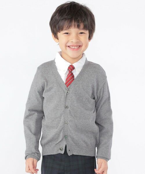 SHIPS / シップス カーディガン・ボレロ | SHIPS KIDS:100〜130cm / 14GG Vネック カーディガン | 詳細1