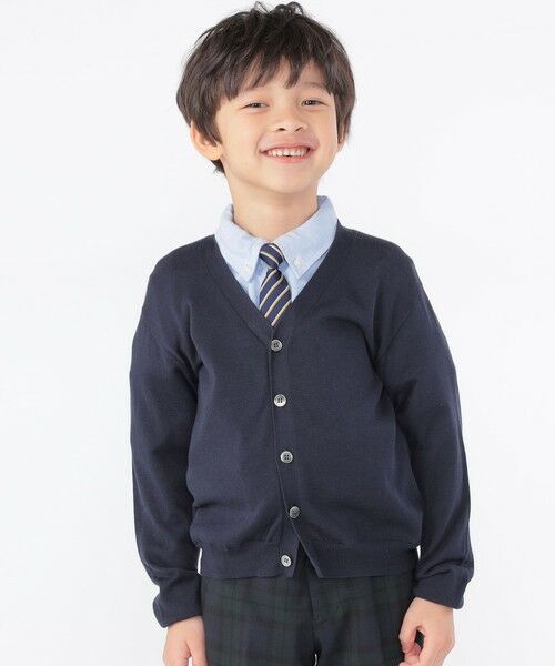 SHIPS / シップス カーディガン・ボレロ | SHIPS KIDS:100〜130cm / 14GG Vネック カーディガン | 詳細13