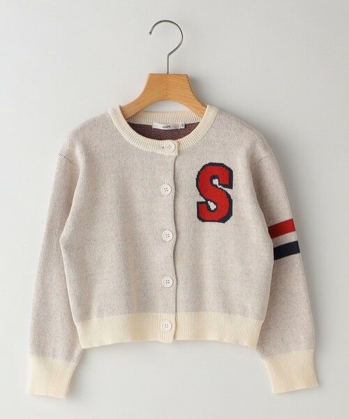 SHIPS / シップス カーディガン・ボレロ | SHIPS KIDS:100〜130cm /〈手洗い可能〉ジャカード レタード カーディガン | 詳細7