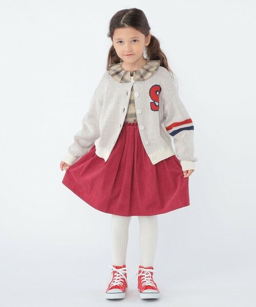 SHIPS / シップス カーディガン・ボレロ | SHIPS KIDS:100〜130cm /〈手洗い可能〉ジャカード レタード カーディガン | 詳細5
