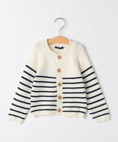 SHIPS / シップス カーディガン・ボレロ | SHIPS KIDS:85〜95cm /〈洗濯機可能〉ボーダー カーディガン