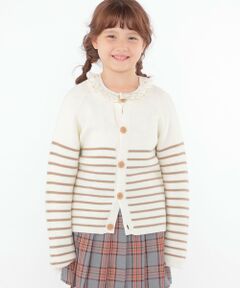 SHIPS / シップス カーディガン・ボレロ | SHIPS KIDS:100〜125cm /〈洗濯機可能〉ボーダー カーディガン