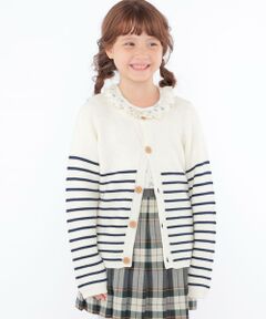 SHIPS / シップス カーディガン・ボレロ | SHIPS KIDS:100〜125cm /〈洗濯機可能〉ボーダー カーディガン