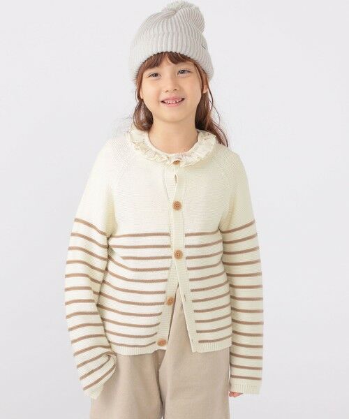 SHIPS / シップス カーディガン・ボレロ | SHIPS KIDS:100〜125cm /〈洗濯機可能〉ボーダー カーディガン | 詳細8