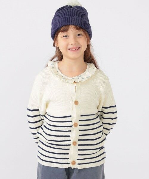 SHIPS / シップス カーディガン・ボレロ | SHIPS KIDS:100〜125cm /〈洗濯機可能〉ボーダー カーディガン | 詳細21
