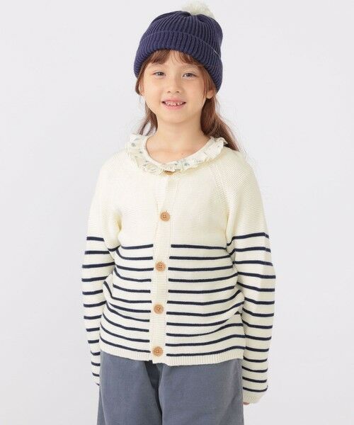 SHIPS / シップス カーディガン・ボレロ | SHIPS KIDS:100〜125cm /〈洗濯機可能〉ボーダー カーディガン | 詳細22