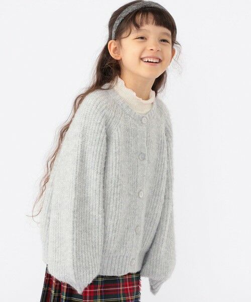 SHIPS / シップス カーディガン・ボレロ | SHIPS KIDS:100〜140cm / <手洗い可能> 5G 畔ニット カーディガン(ライトグレー)