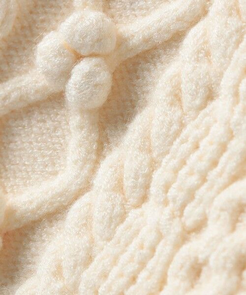 SHIPS / シップス カーディガン・ボレロ | SHIPS KIDS:100〜130cm /〈洗濯機可能〉ケーブル ニット ポンポン カーディガン | 詳細1