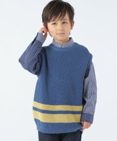 SHIPS / シップス ベスト | 【SHIPS KIDS別注】ARCH&LINE:110〜145cm / ギマ コットン ベスト