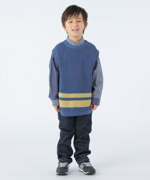 SHIPS / シップス ベスト | 【SHIPS KIDS別注】ARCH&LINE:110〜145cm / ギマ コットン ベスト | 詳細5