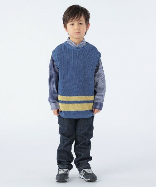 SHIPS / シップス ベスト | 【SHIPS KIDS別注】ARCH&LINE:110〜145cm / ギマ コットン ベスト | 詳細6