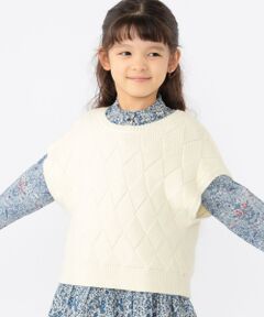 SHIPS / シップス ベスト | SHIPS KIDS:100〜140cm /〈手洗い可能〉ジャカード ベスト