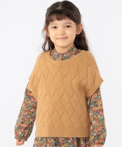 SHIPS / シップス ベスト | SHIPS KIDS:100〜140cm /〈手洗い可能〉ジャカード ベスト