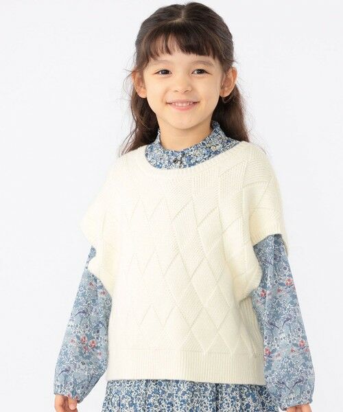 SHIPS / シップス ベスト | SHIPS KIDS:100〜140cm /〈手洗い可能〉ジャカード ベスト | 詳細1