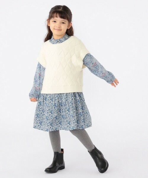 SHIPS / シップス ベスト | SHIPS KIDS:100〜140cm /〈手洗い可能〉ジャカード ベスト | 詳細9