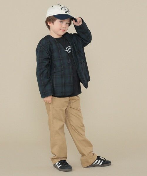 SHIPS / シップス ノーカラージャケット | SHIPS KIDS:100〜130cm / 50th ANNIV セレモニー チェック ノーカラー ジャケット | 詳細10