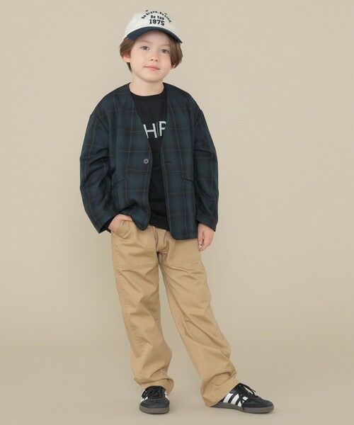 SHIPS / シップス ノーカラージャケット | SHIPS KIDS:100〜130cm / 50th ANNIV セレモニー チェック ノーカラー ジャケット | 詳細8