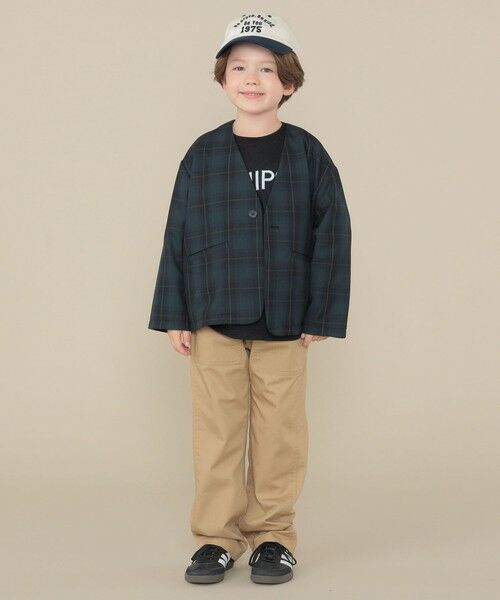 SHIPS / シップス ノーカラージャケット | SHIPS KIDS:100〜130cm / 50th ANNIV セレモニー チェック ノーカラー ジャケット | 詳細9