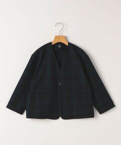 SHIPS / シップス ノーカラージャケット | SHIPS KIDS:140〜160cm / 50th ANNIV セレモニー チェック ノーカラー ジャケット