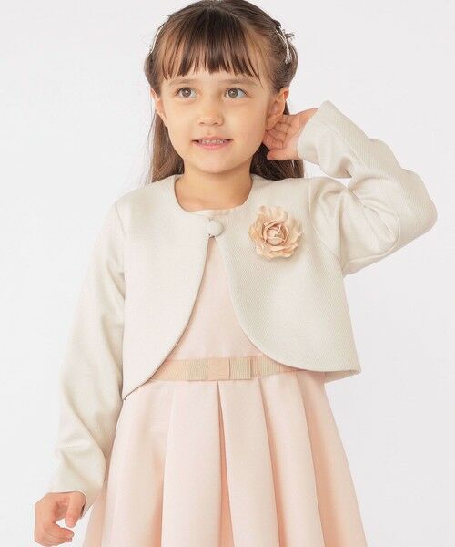 SHIPS / シップス ナイロンジャケット | SHIPS KIDS:110〜130cm / セレモニー ボレロジャケット コサージュ付き | 詳細1