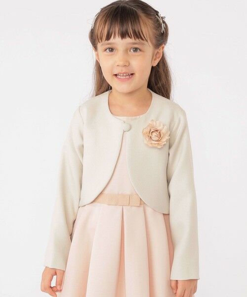 SHIPS / シップス ナイロンジャケット | SHIPS KIDS:110〜130cm / セレモニー ボレロジャケット コサージュ付き | 詳細2